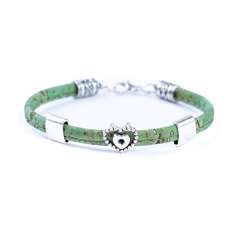 5mm flat Colored cork line and alloy hardware handmade women&