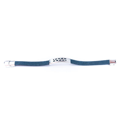 Handmade Unisex Bracelet – 10mm Flat Colored Cork Cord with Stainless Steel Hardware DBR-056-MIX-5