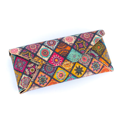 Geometric Printed Cork Foldable Glasses Case L-1134-MIX-10（10units）