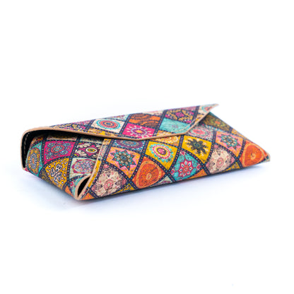 Geometric Printed Cork Foldable Glasses Case L-1134-MIX-10（10units）