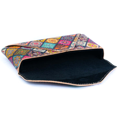 Geometric Printed Cork Foldable Glasses Case L-1134-MIX-10（10units）