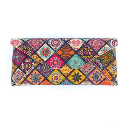 Geometric Printed Cork Foldable Glasses Case L-1134-MIX-10（10units）