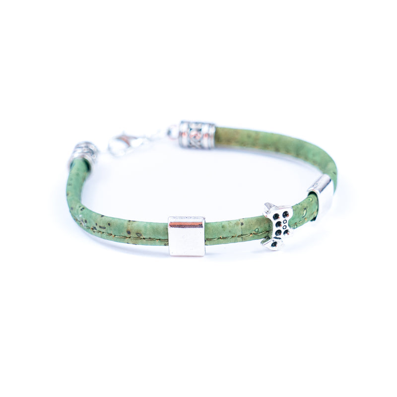 5mm flat colored cork wire and alloy hardware puppy handmade women&