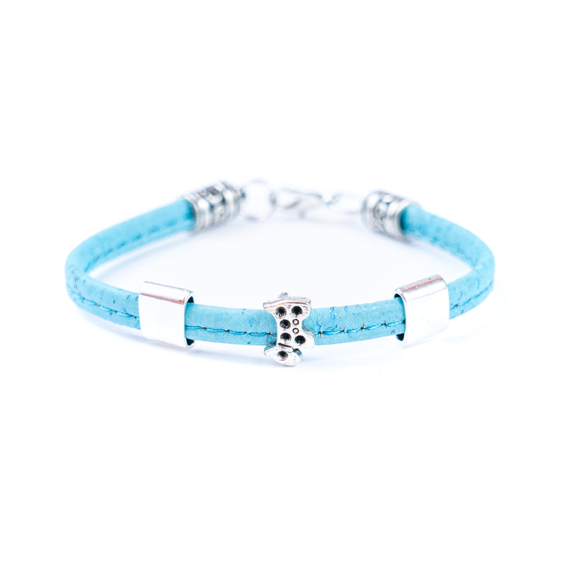 5mm flat colored cork wire and alloy hardware puppy handmade women&