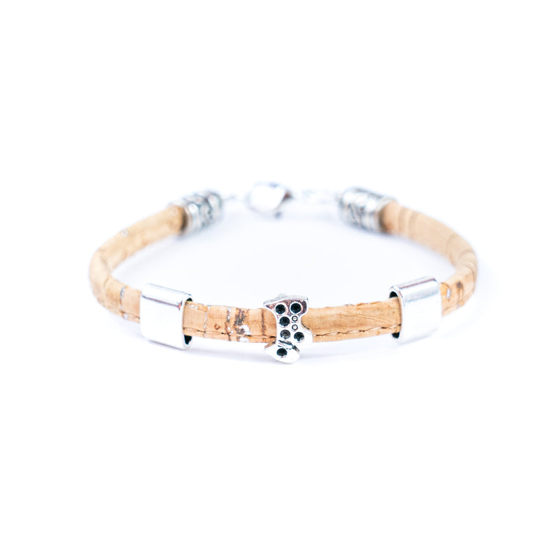 5mm flat colored cork wire and alloy hardware puppy handmade women&