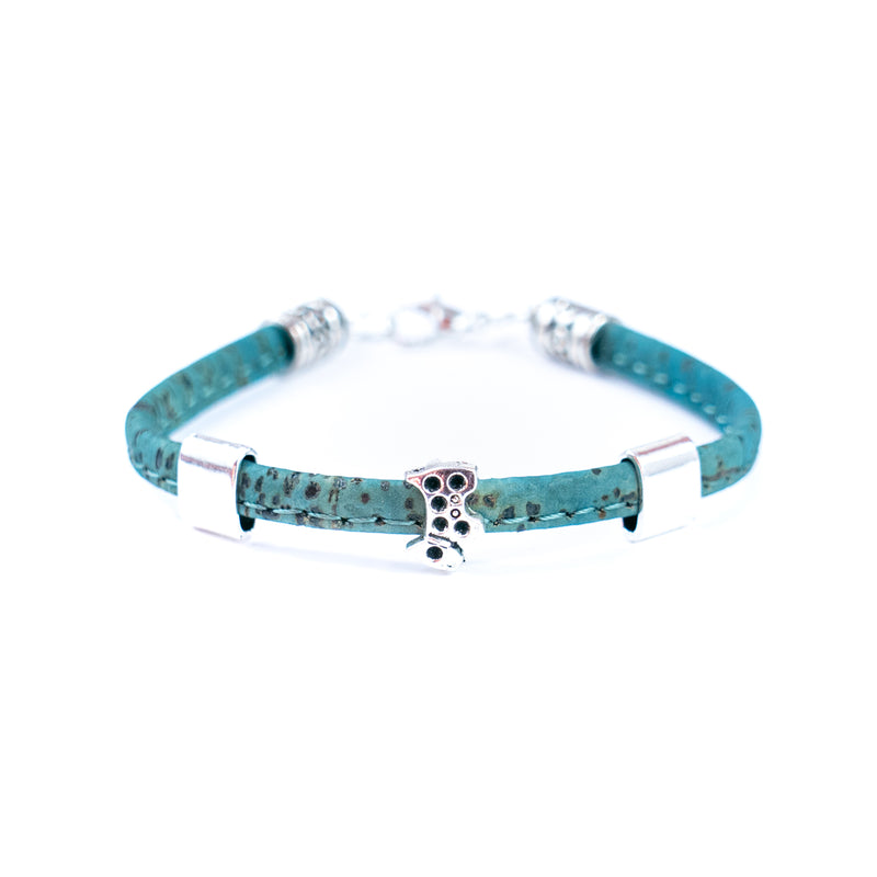 5mm flat colored cork wire and alloy hardware puppy handmade women&