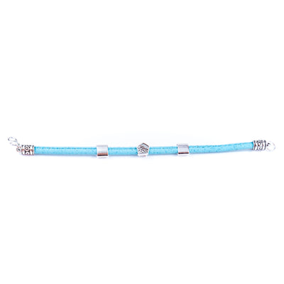Handmade Women's Bracelet – 5mm Flat Colored Cork Cord with Alloy Ice Cream Charm DBR-059-MIX-5