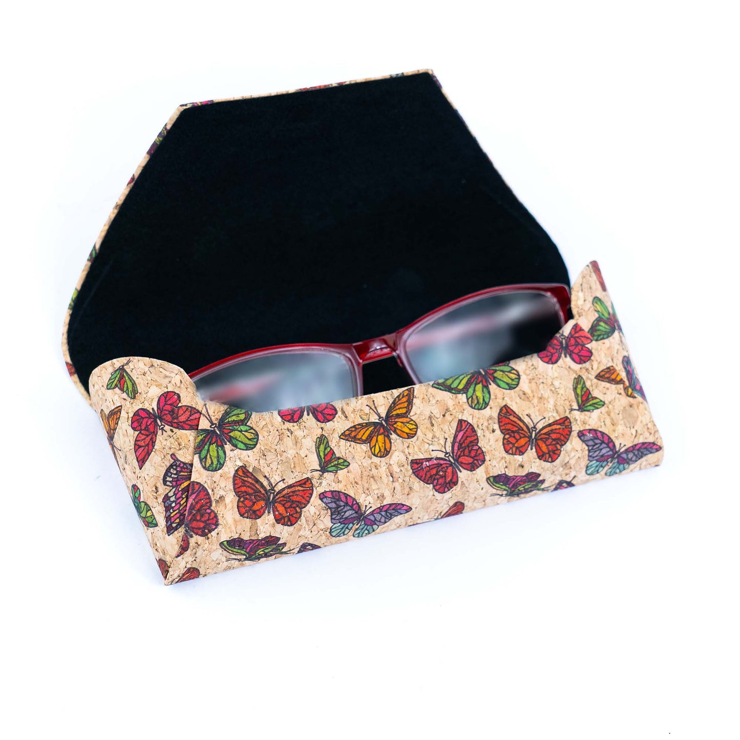 Eco Friendly Cork Hard Shell Glasses Case – 10 Units (Mixed Prints)