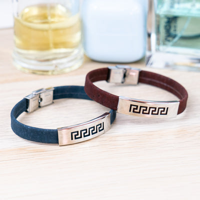 Handmade Unisex Bracelet – 10mm Flat Colored Cork Cord with Stainless Steel Hardware DBR-057-MIX-5