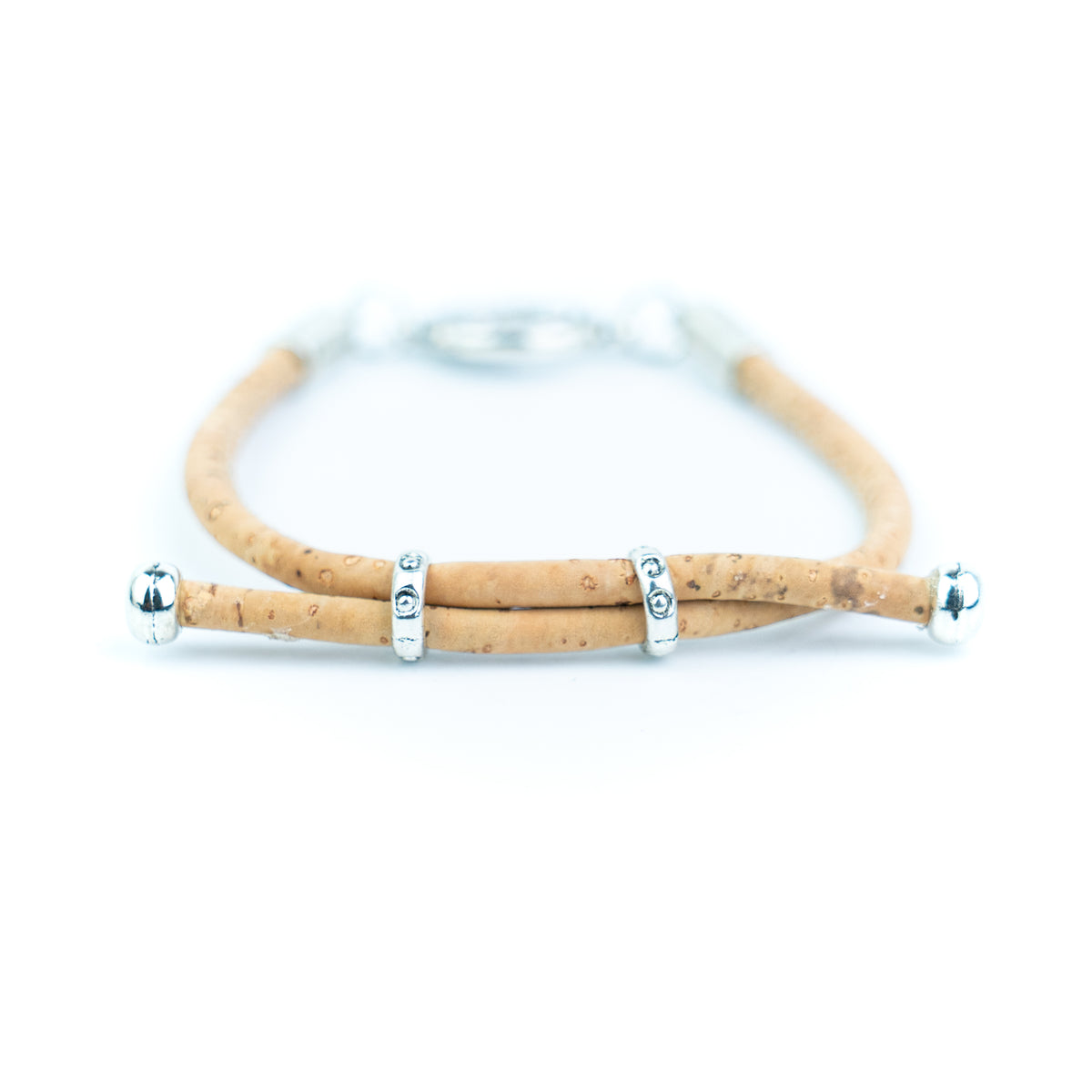 Handmade 3mm Cork Bracelet with Tree of Life – Mixed Colors, Pack of 10pcs-BR-221-MIX-10