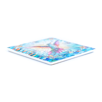 Embossed Ceramic Tile Coasters with Cork Backing L-1135-12（12units）