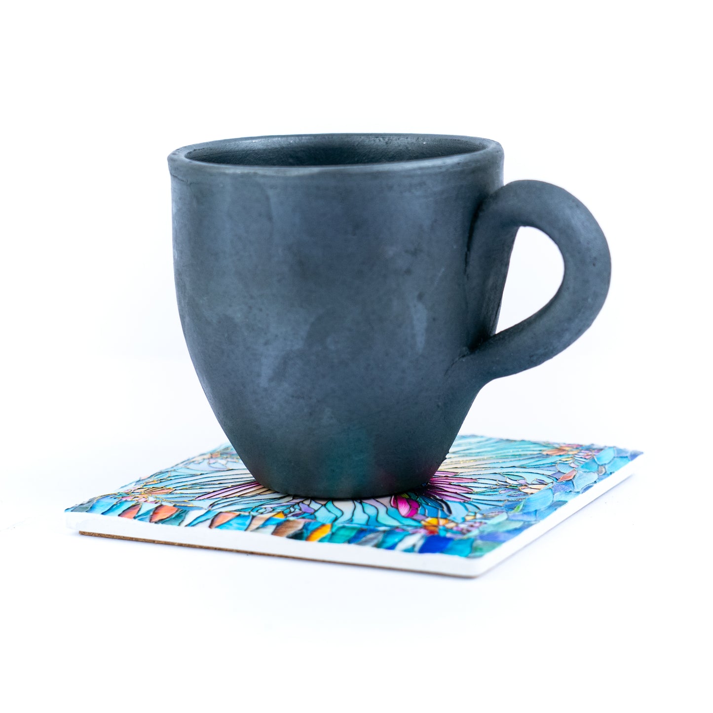 Embossed Ceramic Tile Coasters with Cork Backing L-1135-12（12units）