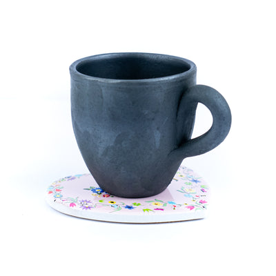 Heart-Shaped Ceramic Coasters with Cork Backing L-1137-12