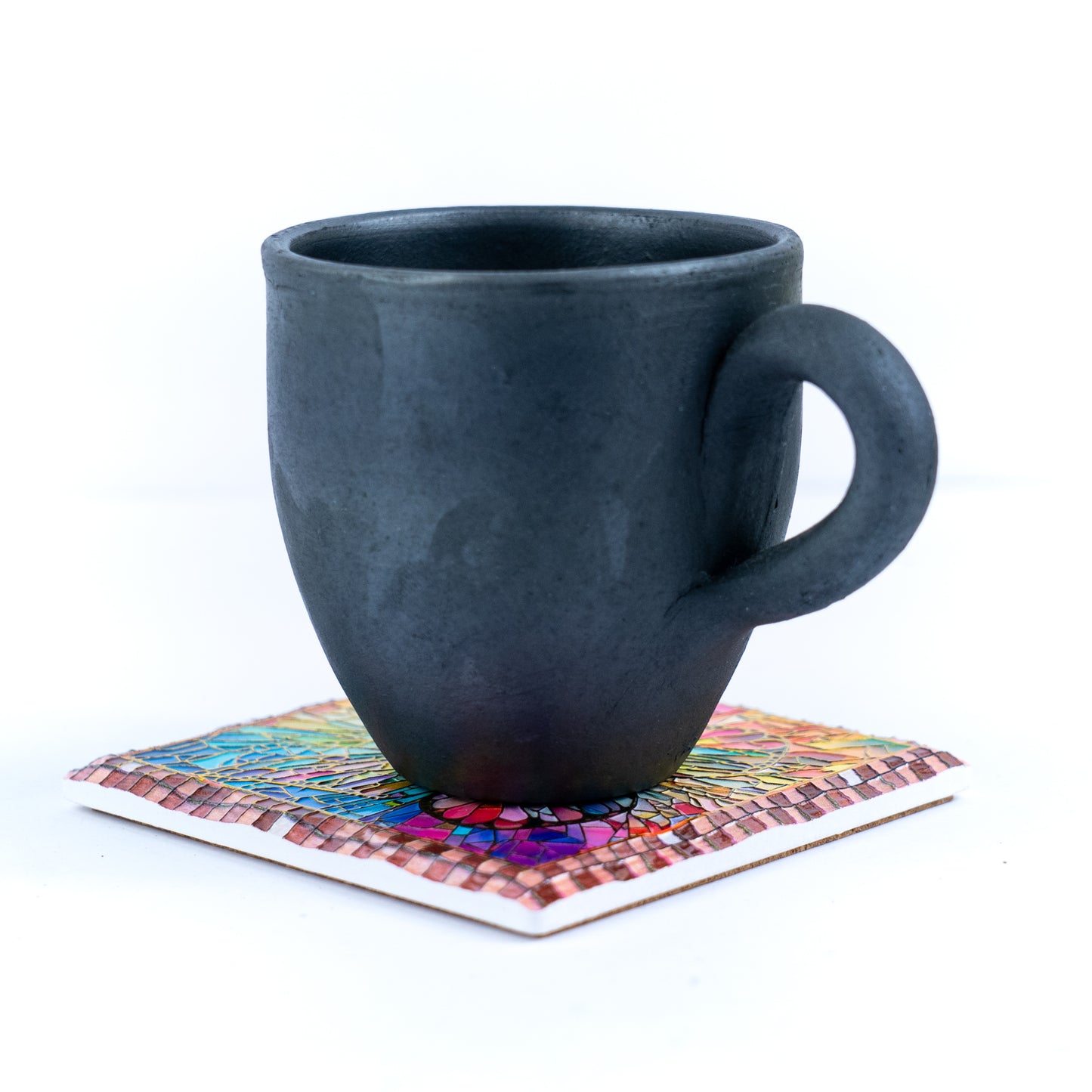 Embossed Ceramic Tile Coasters with Cork Backing – Butterfly Design L-1136-12 (12units)