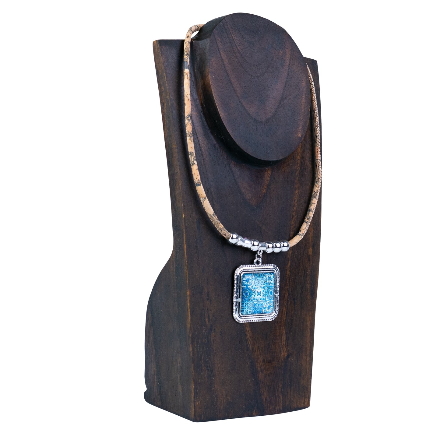 Portuguese Cork Necklace · Azulejos Tile Art Design N-175-MIX-5