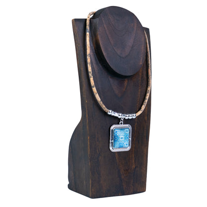Portuguese Cork Necklace · Azulejos Tile Art Design N-175-MIX-5