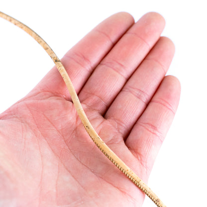 Natural 3mm round cork cord COR-122-B(10 meters)