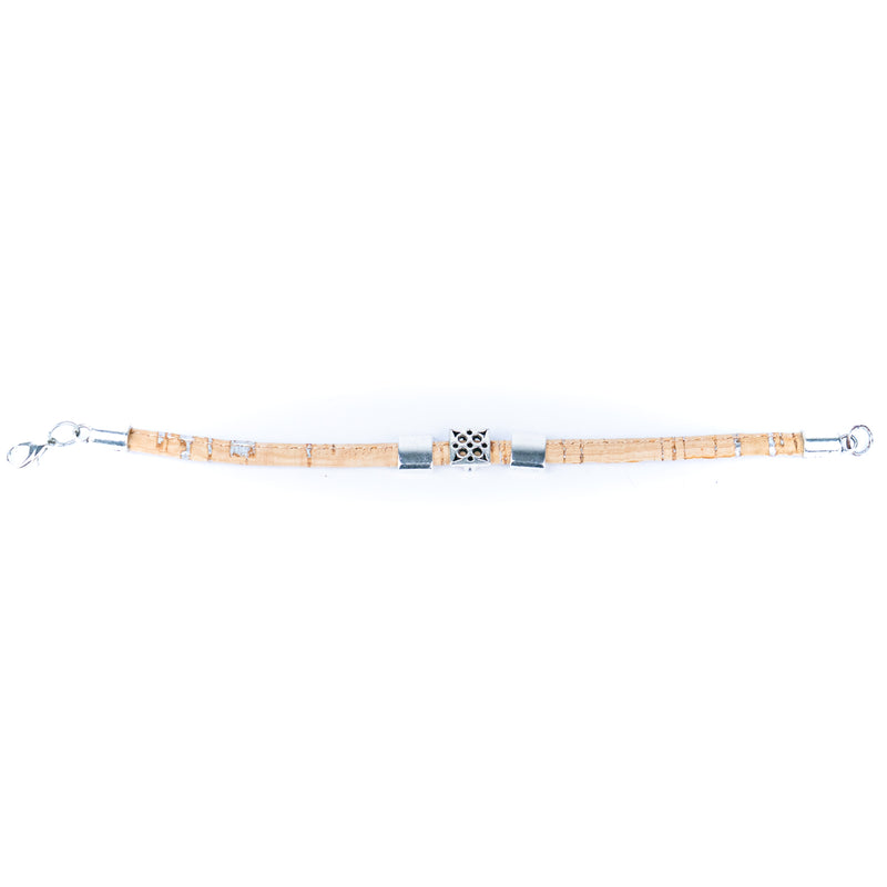 5mm flat colored cork wire and alloy hardware handmade women&
