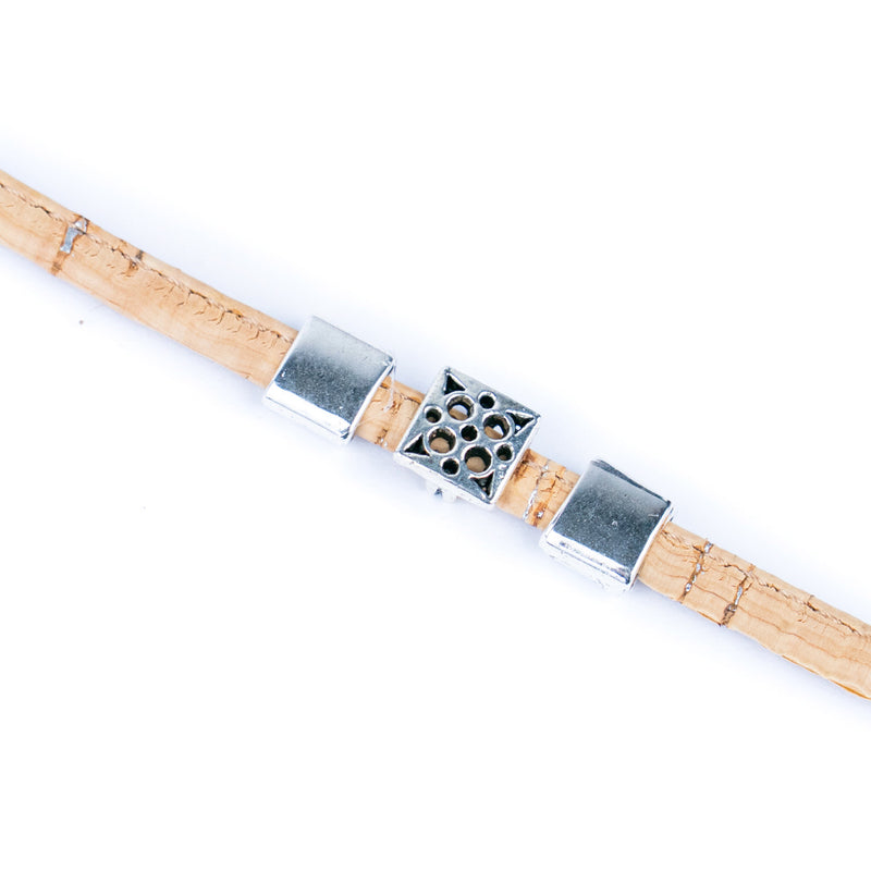 5mm flat colored cork wire and alloy hardware handmade women&