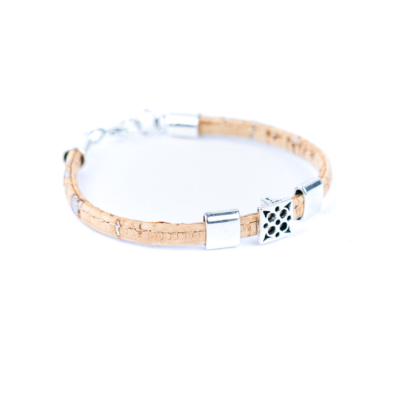 5mm flat colored cork wire and alloy hardware handmade women&