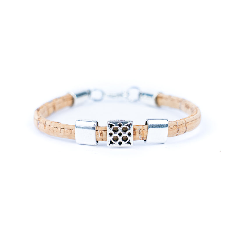 5mm flat colored cork wire and alloy hardware handmade women&