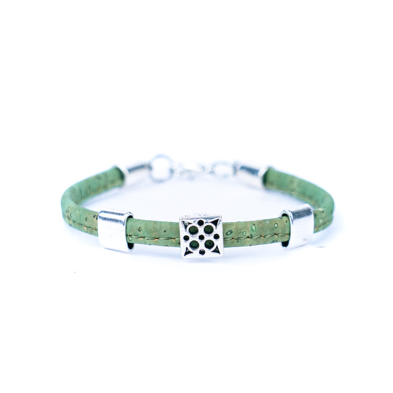 5mm flat colored cork wire and alloy hardware handmade women&