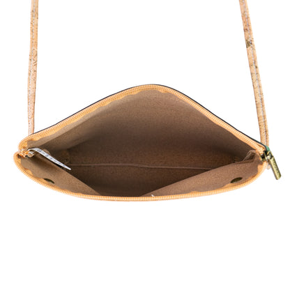 Cork Crossbody Bag with Zipper - Vegan Shoulder Bag BAGP-355