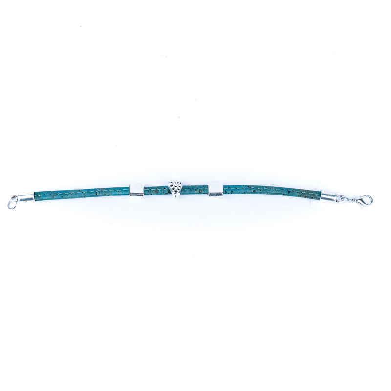 5mm flat colored cork wire and alloy strawberry hardware handmade women&
