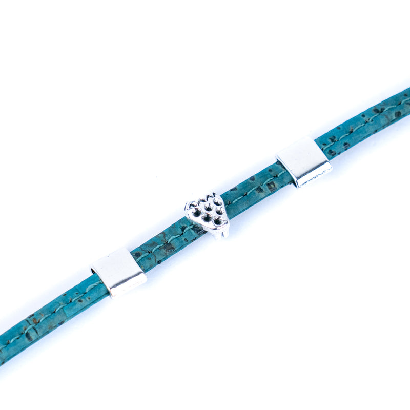 5mm flat colored cork wire and alloy strawberry hardware handmade women&