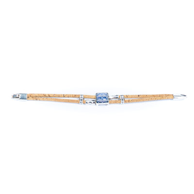 Portuguese cork bracelet · Traditional tile style cork cord handmade bracelet DBR-013-5(RANDOM)