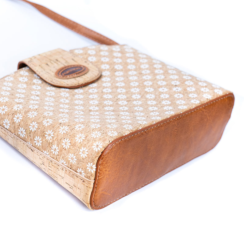 Floral Printed Cork Crossbody Bag BAGD-597