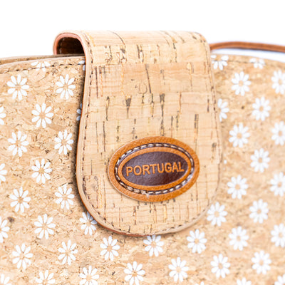 Floral Printed Cork Crossbody Bag BAGD-597