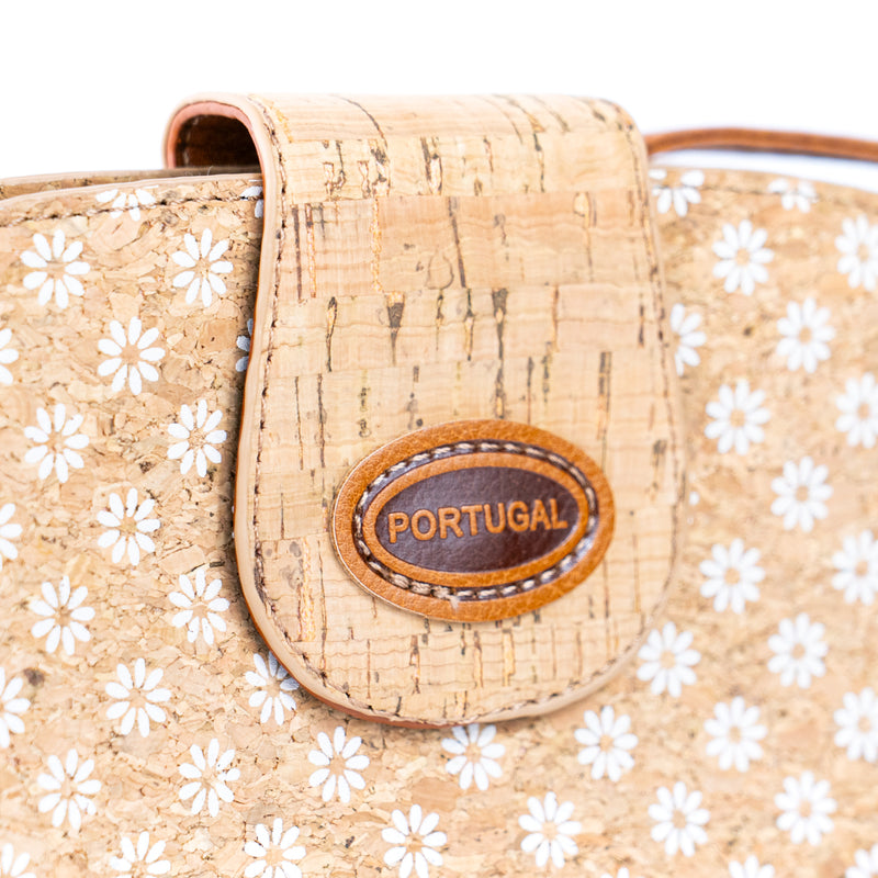 Floral Printed Cork Crossbody Bag BAGD-597