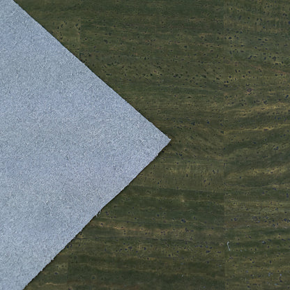 Deep Olive Green Natural Cork Fabric – Microfiber Backing COF-705