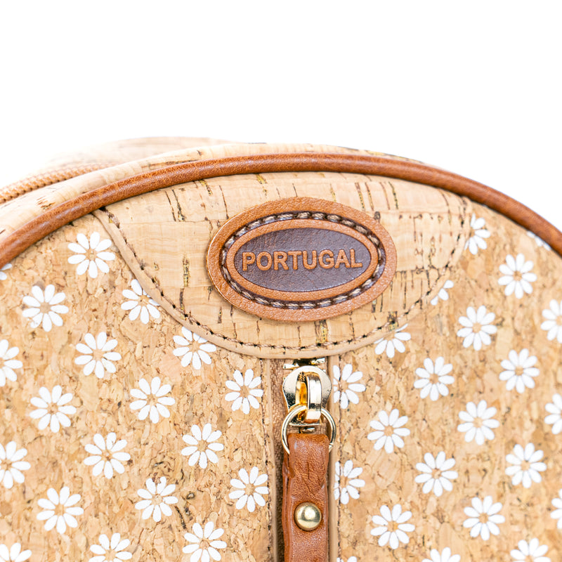 Floral Printed Cork Round Crossbody Bag BAGD-593