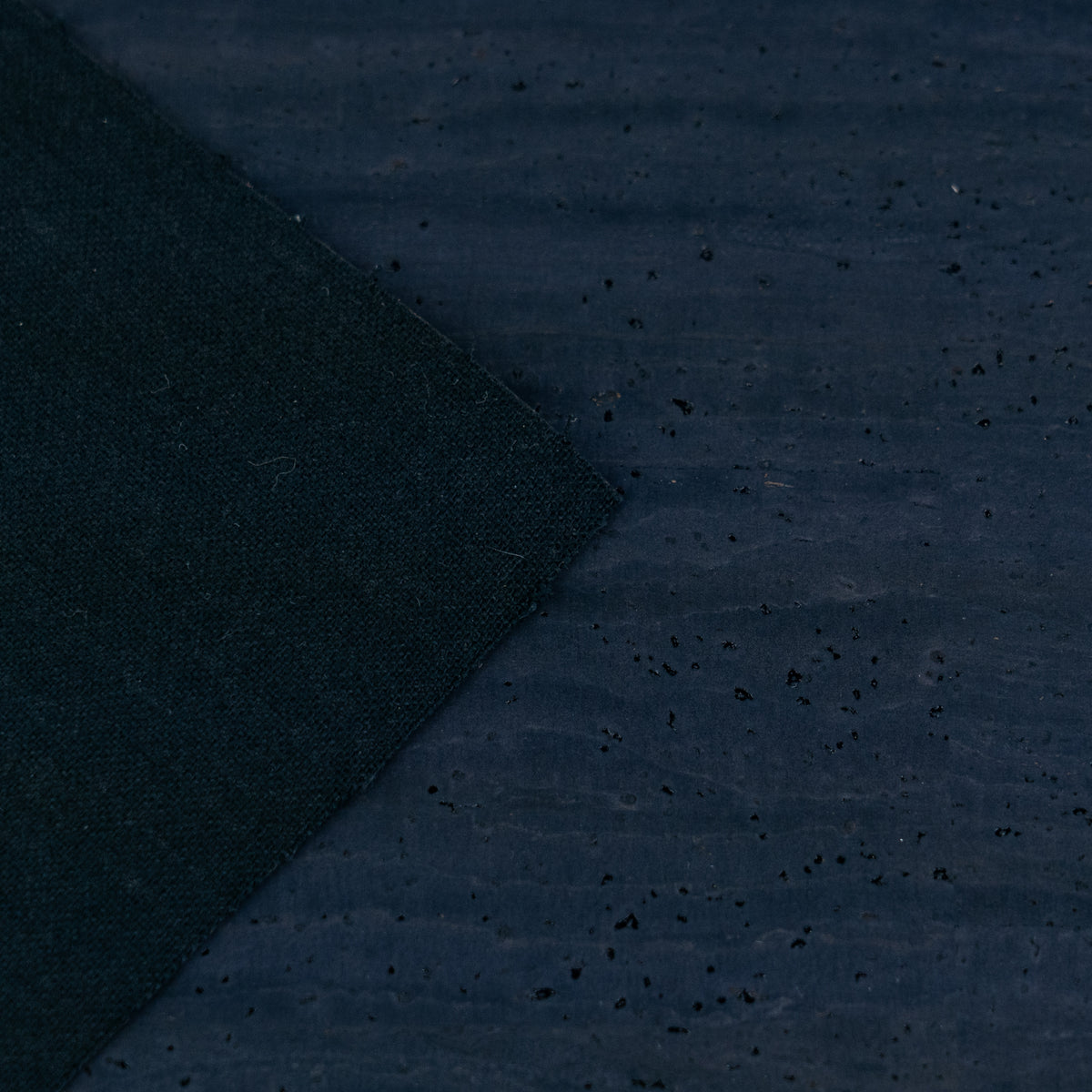 Deep Navy Blue Natural Cork Fabric – PU Backing COF-706