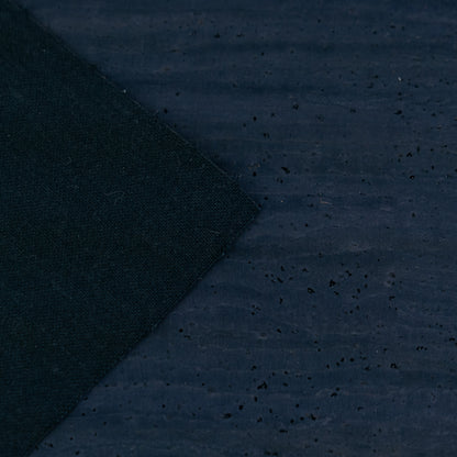 Deep Navy Blue Natural Cork Fabric – PU Backing COF-706