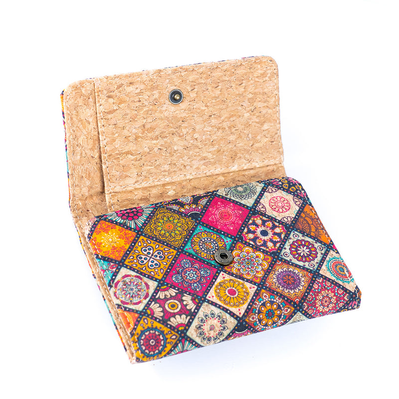 Colorful Patterned Cork Wallet BAGD-596-6（6units）