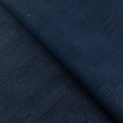 Deep Navy Blue Natural Cork Fabric – Microfiber Backing COF-707