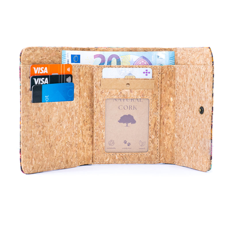 Colorful Patterned Cork Wallet BAGD-596-6（6units）