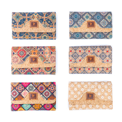 Floral & Patterned Cork Wallet BAGD-595-6 (6units）