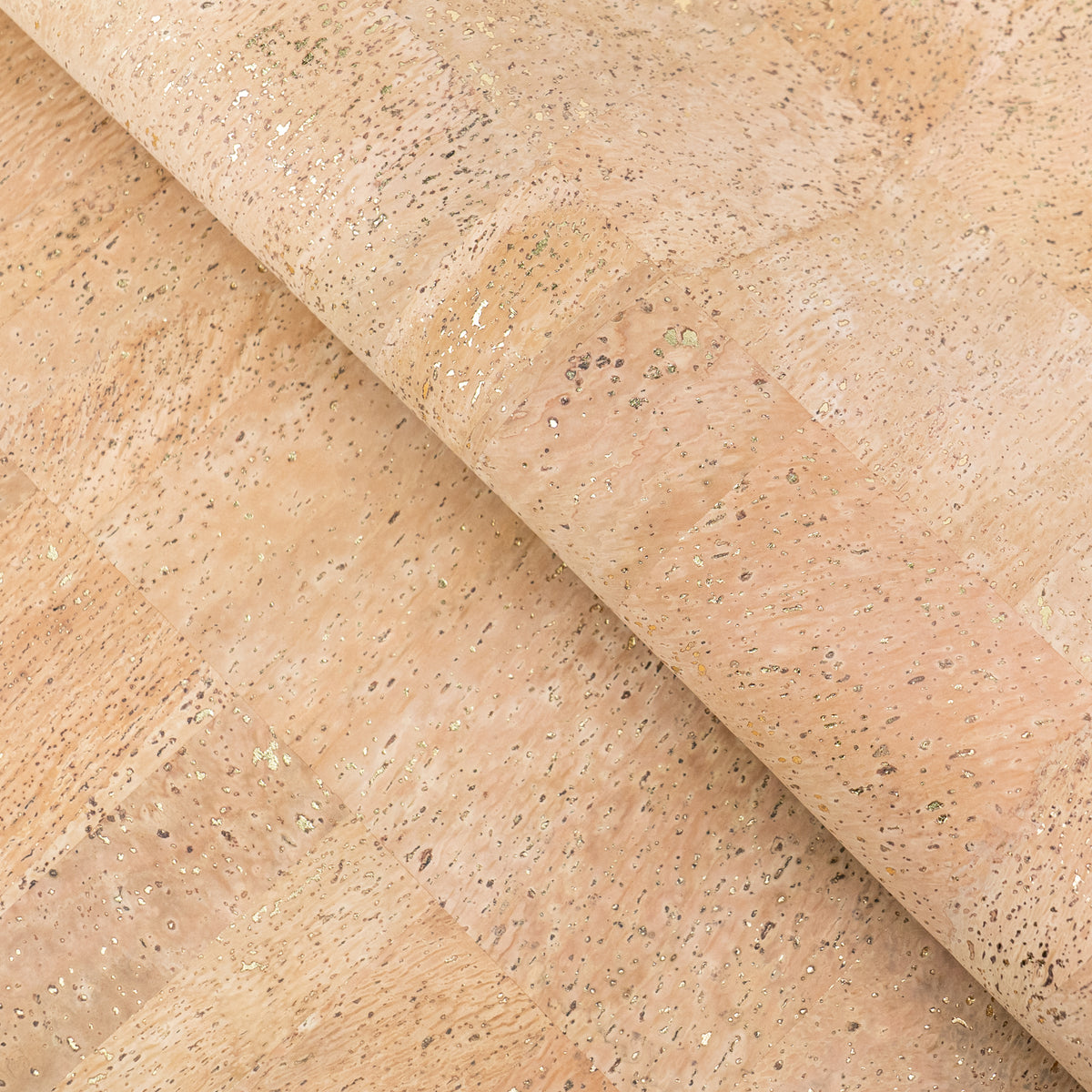 Natural Cork Fabric with Gold Flecks COF-709