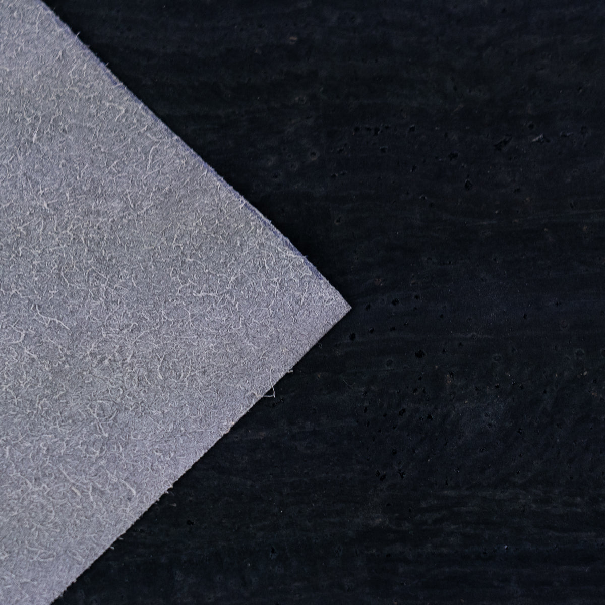 Black Natural Cork Fabric – Microfiber Backing COF-703