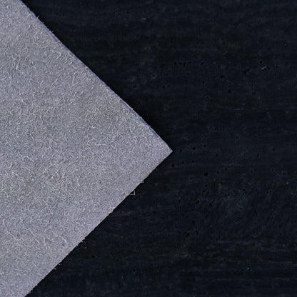 Black Natural Cork Fabric – Microfiber Backing COF-703