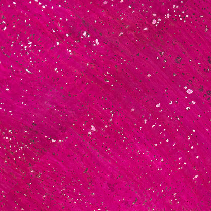 Bright Pink Cork Fabric with Rose Gold Sparkles COF-712
