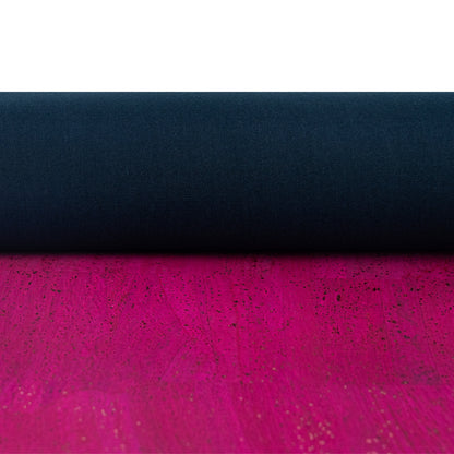 Bright Pink Cork Fabric with Rose Gold Sparkles COF-712