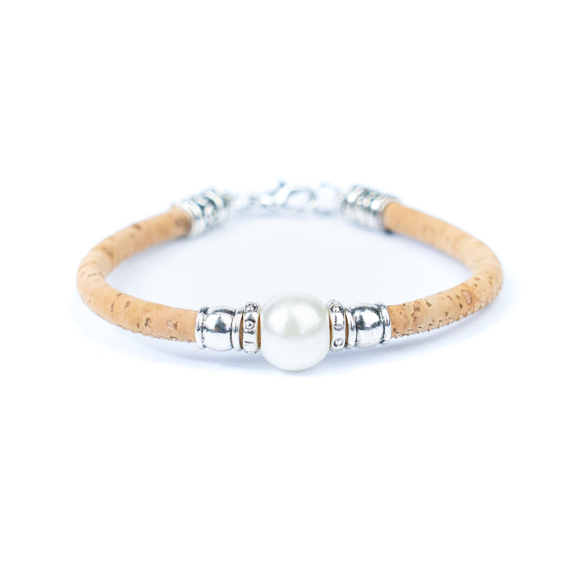 10 units Natural With plastic Pearl Beads Women Bracelet BR-100-MIX-10