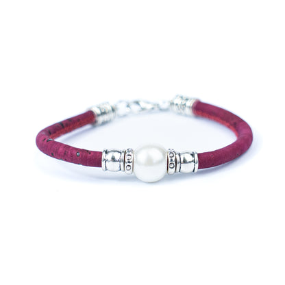 10 units Natural With plastic Pearl Beads Women Bracelet BR-100-MIX-10