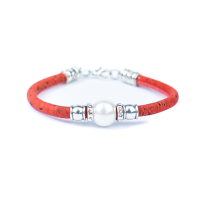 10 units Natural With plastic Pearl Beads Women Bracelet BR-100-MIX-10