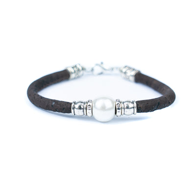 10 units Natural With plastic Pearl Beads Women Bracelet BR-100-MIX-10